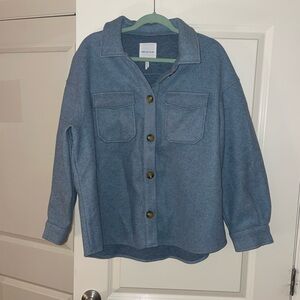 Avec Les Filles Light Blue Shacket